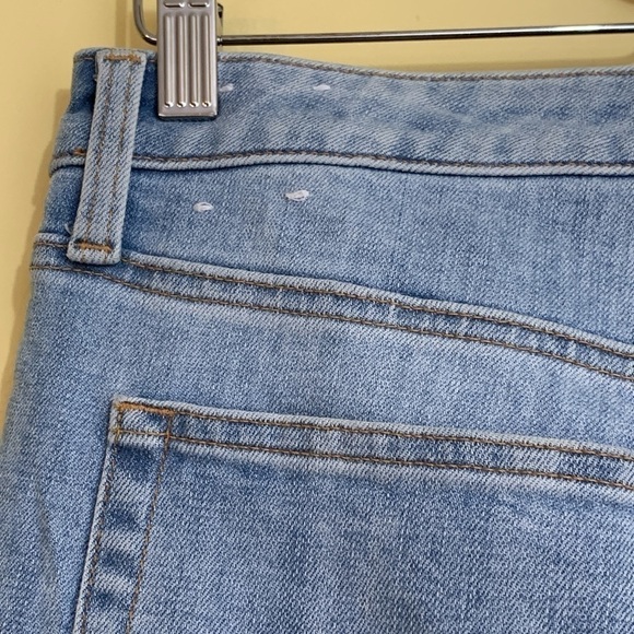 Talbots Modern Ankle Pink White Tape Embellished Amalfi Wash Blue Denim Jeans 10 - Picture 14 of 17